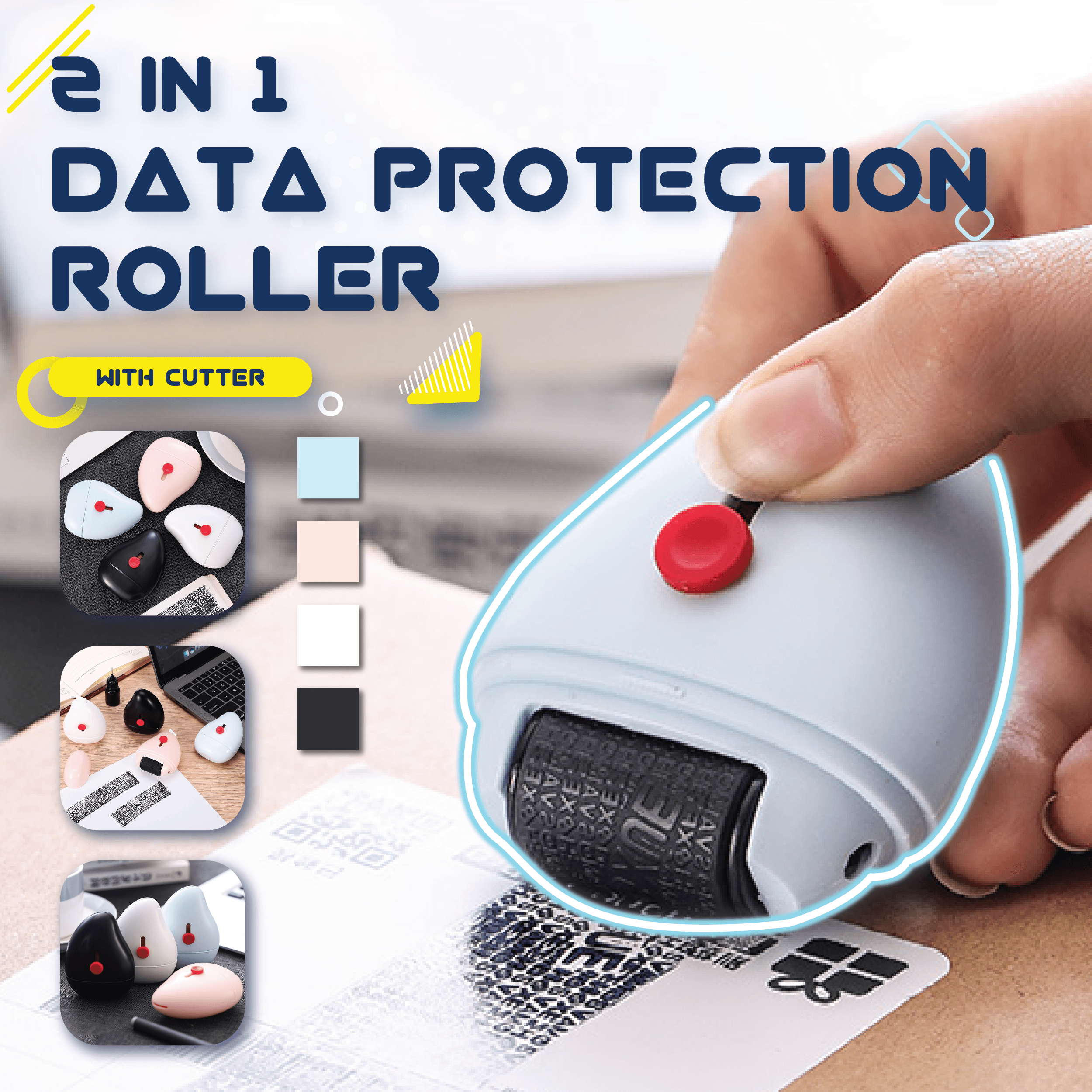 2-in-1 Data Protection Roller with Build-in Cutter